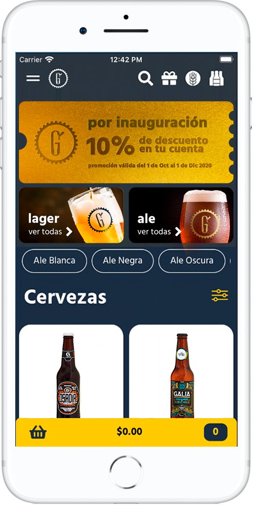 Catalogo de cervezas artesanales en tu celular